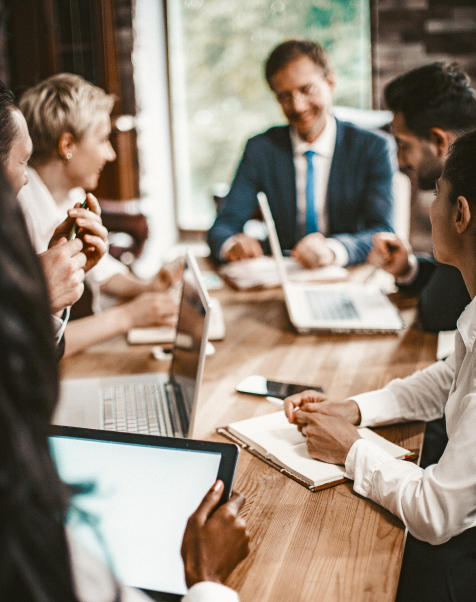 Services Agile transformation consultant on a meeting